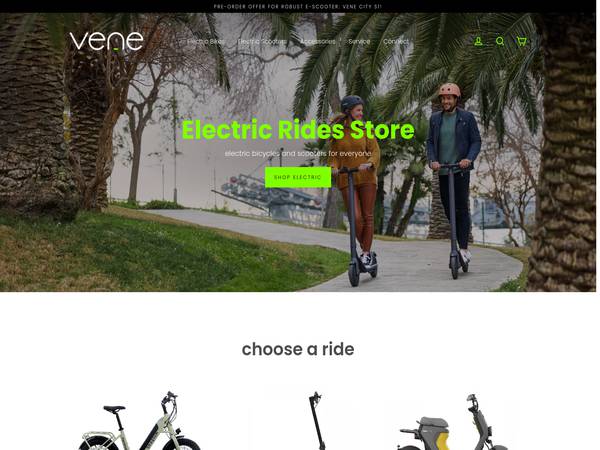 Vene Rides  Electric Bikes Scooters