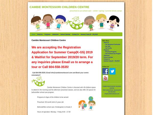 Cambie Montessori Children Centre