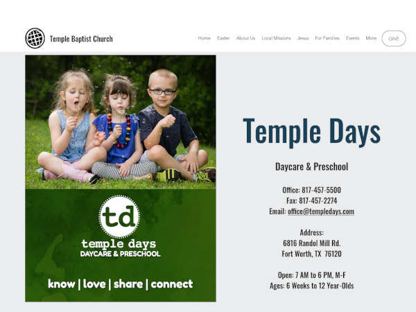 Temple Days Day care