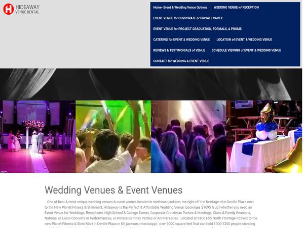 HIDEAWAY EVENT WEDDING VENUES