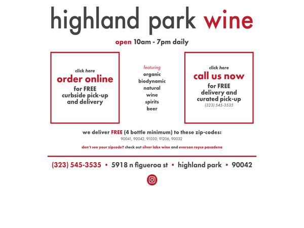 Highland Park Wine