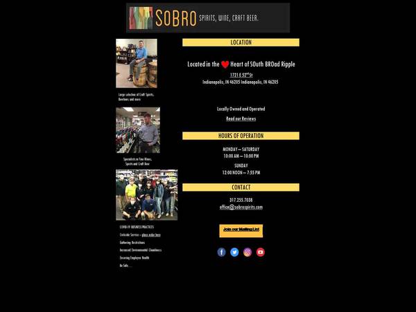 SoBro Spirits Wine Craft Beer